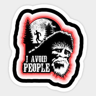 I Avoid People Social Distancing Bigfoot Funny Sasquatch 6 Feet Safe Sticker